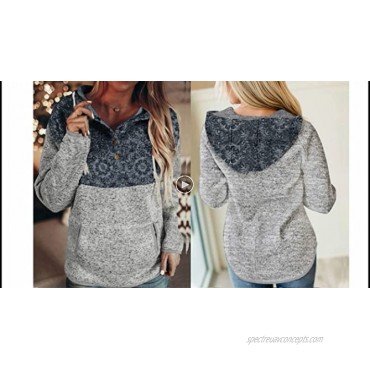 Aleumdr Women's Lightweight Geometric Print Hoodies Casual Loose Long Sleeve Drawstring Pullover Sweatshirts with Pockets