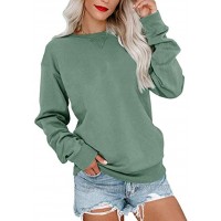 Bingerlily Womens Casual Long Sleeve Sweatshirt Crew Neck Cute Pullover Relaxed Fit Tops