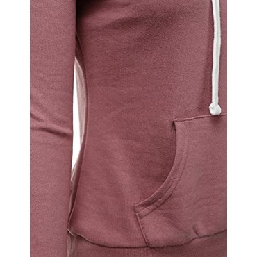 Doublju Basic Lightweight Pullover Hoodie Sweatshirt for Women