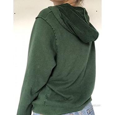 KAMISSY Women's Cute Graphic Print Sweatshirt Y2K Zip Up Kangaroo Pocket Long Sleeve Casual Loose Hoodie Jacket