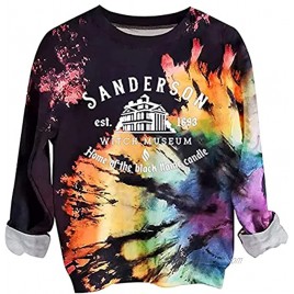 Sanderson Witch Museum Sweatshirt Women Reverse Tie Dye Sweatshirt Funny Halloween Hocus Pocus Pullover Tops Shirts
