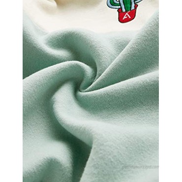SweatyRocks Women‘s Long Sleeve Colorblock Pullover Fleece Hoodie Sweatshirt Top