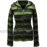 Women Outstitched Stripy Rib Hoodie