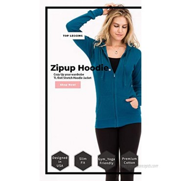 Women's Active Casual Zip Up Hoodie Jacket Lightweight Thin Junior Plus Sweater