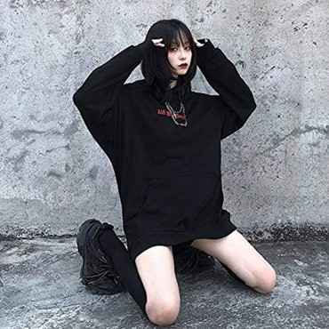 YEOU Women Sweatshirts High Street Harajuku Cute Hoodies Punk Gothic Devil Horn Chic Hooded Pullover