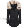 AVANZADA Women's Thickened Hoodie Parka Coat Down Jacket Winter Warm Overcoat with Removable Fur Collar
