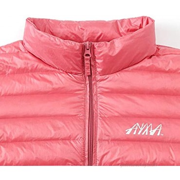 AYMA Women's Packable Down Jacket Ultra Lightweight Puffer Jacket No-hood Outdoor Sports Travel Parka Outerwear