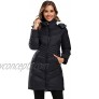 Caistre Women's Thickened Hooded Winter Down Jacket Outwear Puffer Down Coats with Pockets