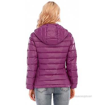 HANYOUNG Womens Down Jacket Packable Ultra light Weight Hooded Winter Coat