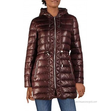 Kenneth Cole New York Women's Packable Puffer Jacket with Cinch Waist