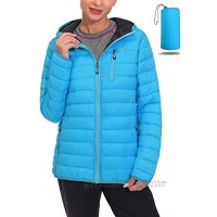 Little Donkey Andy Women's Packable Lightweight Puffer Jacket Hooded Windproof Winter Coat with Recycled Insulation