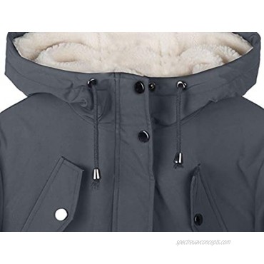 NUTEXROL Womens Winter Parka Jacket Thicken Warm Coats with Hood