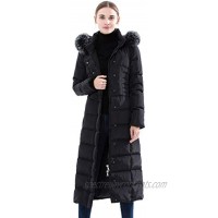Obosoyo Women's Hooded Thickened Long Down Jacket Maxi Down Parka Puffer Coat