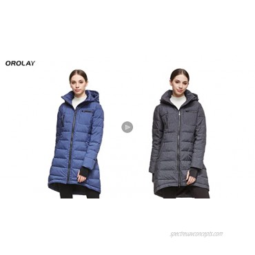Orolay Women's Down Jacket Coat Mid-Length