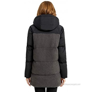 Orolay Women’s Fleece Down Coat Thickened Winter Puffer Down Jacket