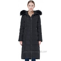 Orolay Women's Thickened Down Jacket Maxi Winter Long Coat with Fur Hood