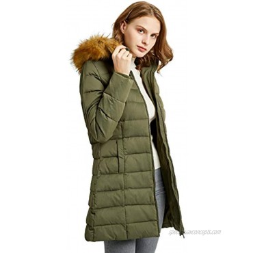Orolay Women's Thickened Winter Down Coat Packable Hooded Puffer Jacket