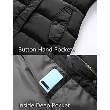 Szory Women's Winter Down Thicken Jacket Puffer Parka Coat with Removable Fur Hood