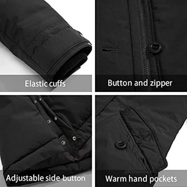 Wantdo Women's Winter Hooded Coat Waterproof Warm Long Puffer Jacket Parka