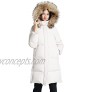 Womens Thickened Long Down Jacket Puffer Coat for Women Long Sleeve FullZip Waterproof Packable Hooded Puffer Jacket