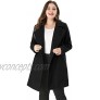 Agnes Orinda Women's Plus Size Coats A-Line Peter Pan Collar Double Breasted Coat
