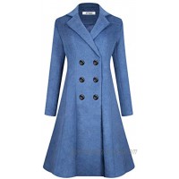 APTRO Women's Winter Wool Dress Coat Double Breasted Pea Coat Long Trench Coat