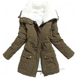 Aro Lora Women's Winter Warm Faux Lamb Wool Coat Parka Cotton Outwear Jacket
