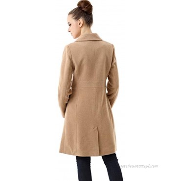 BGSD Women's Heather Wool Blend Walking Coat Regular Plus Size & Short