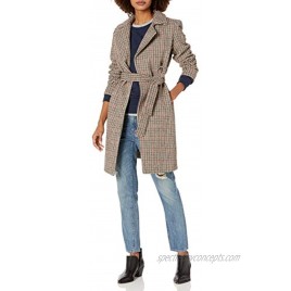 Cole Haan Women's Houndstooth Double Breasted Wool Coat