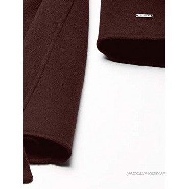 T Tahari Women's Double Face Wool Coat with Optional Self Tie Belt