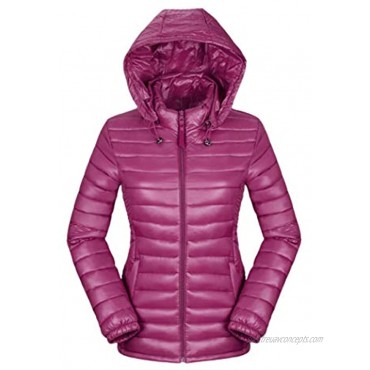 CATERTO Women's Lightweight Water-Resistant Packable Hooded Jacket
