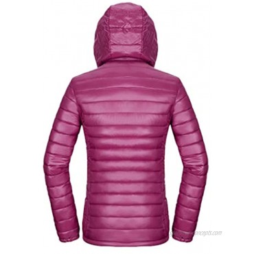 CATERTO Women's Lightweight Water-Resistant Packable Hooded Jacket