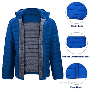 Down Alternative Jacket for Women Quilted Lightweight Packable Padding Coat with Detachable Hood