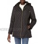 INTL d.e.t.a.i.l.s Women's Quilted Zip Front Coat Jacket with Hood