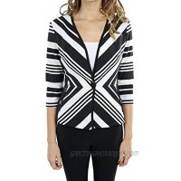Joseph Ribkoff Black & White Striped Textured Coverup Jacket Style 172852