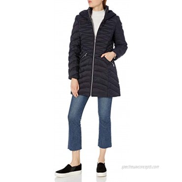 LAUNDRY BY SHELLI SEGAL Women's Lightweight Curve Quilted Puffer Jacket