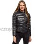 oodji Ultra Women's Quilted Jacket with Asymmetrical Zipper