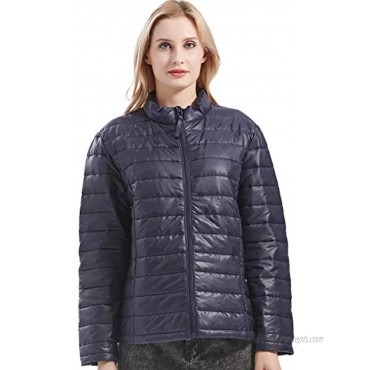 REMEETOU Quilted Women's Jacket with Puffer,Lightweight Classic Coat with Zip,Padding Short Outerwear Plus