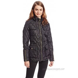 Sam Edelman Women's Lexi Quilted Jacket with Plaid Trim