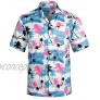 APTRO Men's Casual Hawaiian Shirt 4 Way Stretch Tropical Beach Shirts