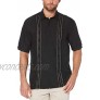 Cubavera Men's Short Sleeve Tuck with Geo Stitching Shirt