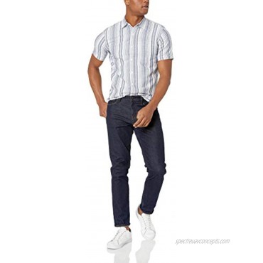 Essentials Men's Slim-fit Short-Sleeve Linen Shirt