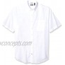 IZOD Men's Slim Fit Saltwater Short Sleeve Windowpane Button Down Shirt