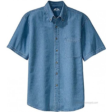 Joe's USA 6.5-Ounce Short Sleeve Denim Shirts in Sizes XS-6XL