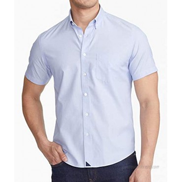 UNTUCKit Hillstowe Wrinkle Free Untucked Shirt for Men Short Sleeve