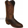 Abilene Mens Brown Leather 12in Safety Toe Cowboy Boots