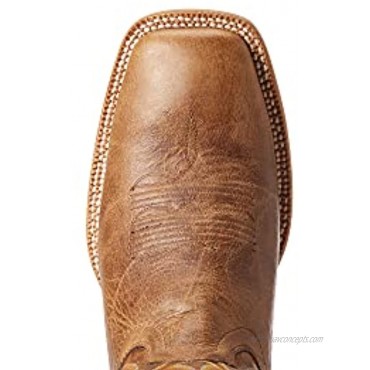 ARIAT International Inc. Mens Toledo Natural Crunch 13 Montana Brown Top Square Toe Cowboy Boot