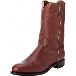 Justin Men's Classics Deerlite Roper Cowboy Boot Round Toe Chestnut 13 B M US
