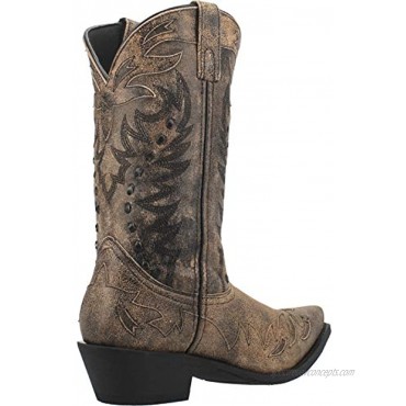 Laredo Mens Orel Cowboy Boots Leather Distressed Black