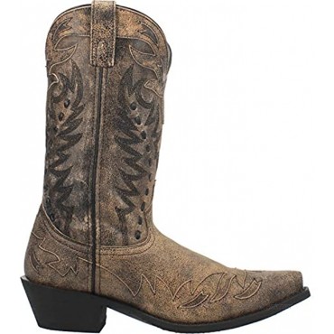 Laredo Mens Orel Cowboy Boots Leather Distressed Black